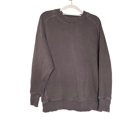 Aerie dark grey oversized crewneck sweater - Picture 1 of 7